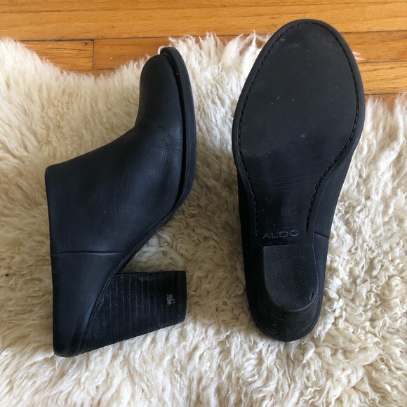 LEATHER STACKED HEEL MULE ALDO - Picture 5 of 6